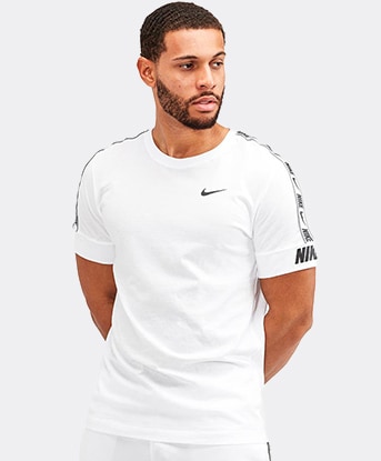 nike repeat tape t shirt blue