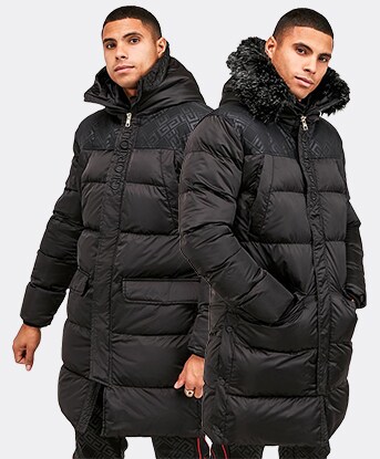 nike long padded jacket mens