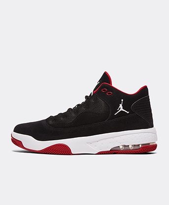 black and red jordan trainers