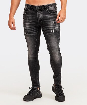 black ripped jeans mens levis