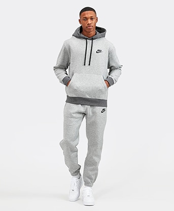 nike grey slim fit tracksuit