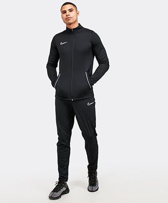 mens grey and black nike tracksuit