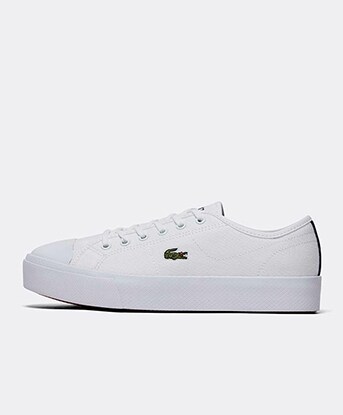 ladies black lacoste trainers