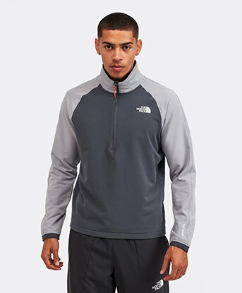 mens north face tracksuit grey