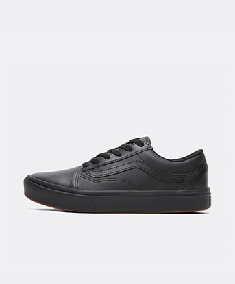 vans old skool leather all black