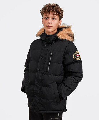 juniors long puffer coat