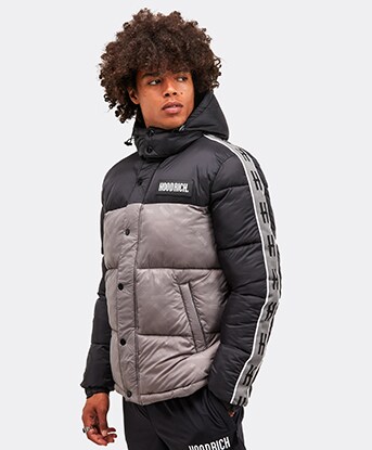 mens grey bubble jacket