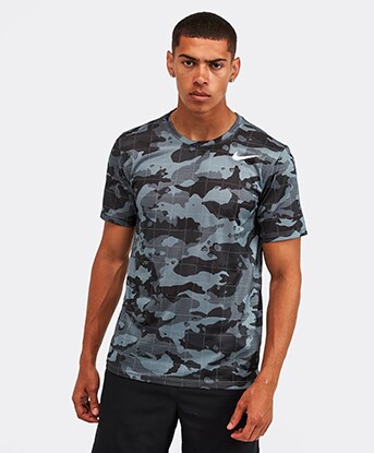 Nike Train Dry Camo T-Shirt | Smoke 