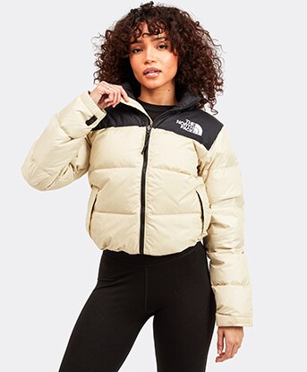 white north face puffer jacket womens