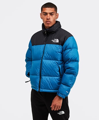 fuzzy north face puffer jacket