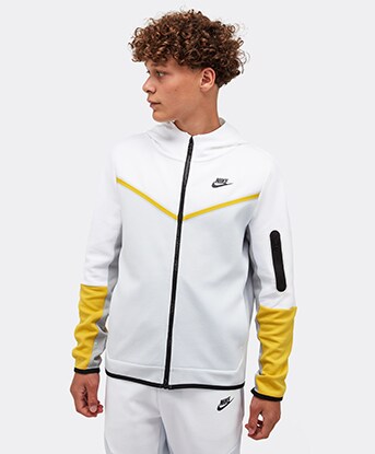 junior white tech fleece