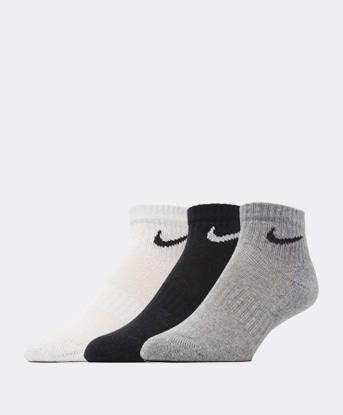 Everyday Cushioned Three Pack Training Ankle Sock