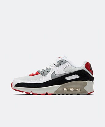 nike air max 90 red grey white