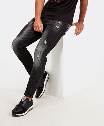 skinny ripped jeans mens