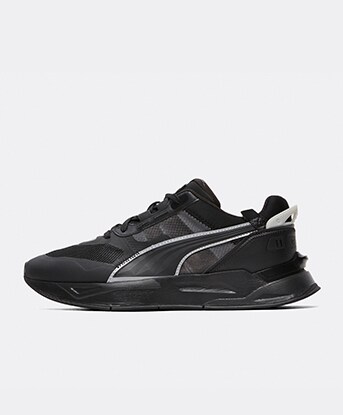 mens black and white puma trainers