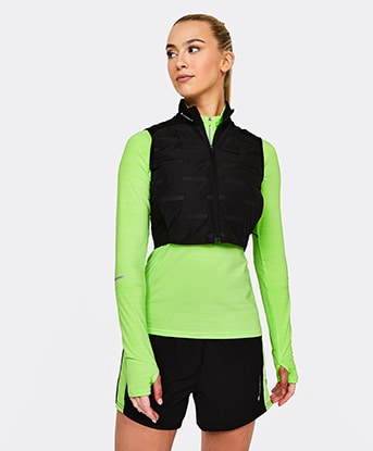 Monterrain Womens Pirin Hybrid Running Crop Down Gilet