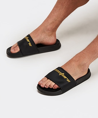 mens black sliders size 11