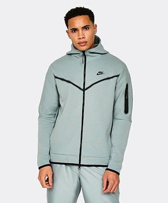 Nike Tech Fleece Full Zip Hoodie | Mica Green | Footasylum