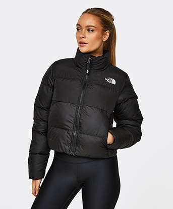 Black ladies puffa clearance coat