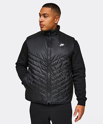 Nike Storm FIT Windrunner Puffer Gilet Black Sail Footasylum