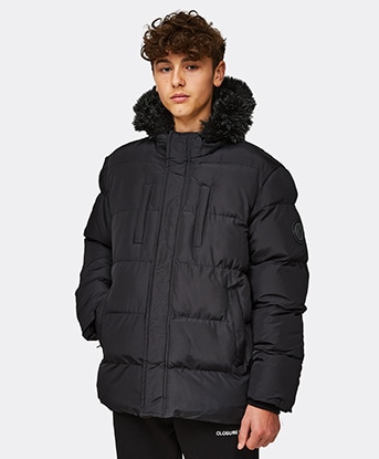 Kings Will Dream Junior Kamon Short Puffer Jacket Black Footasylum