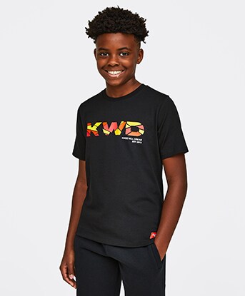 Kings Will Dream Junior Fracture T Shirt Black Orange Footasylum