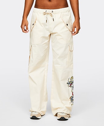 Womens Flaming Dragon Cargo Pant