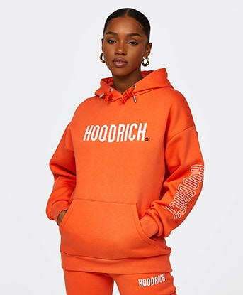 Orange hoodie women's shop