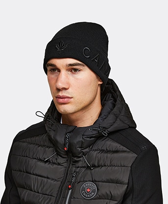 Tonal Embroidery Favelli Knitted Beanie