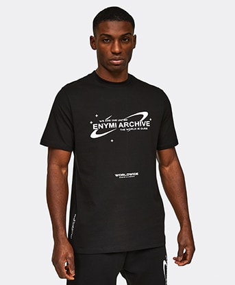 ENYMI Archive T Shirt Black Footasylum