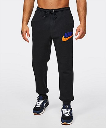 Nike Futura Chenille Fleece Jogger Black Deep Royal Saftey Orange Footasylum