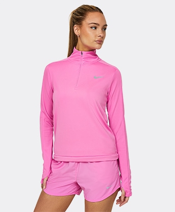 Black High Neck Half Zip Gym Top, Active