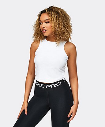 Womens One Fitted Dri-FIT Crop Tank Top