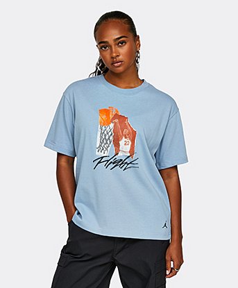 Womens Short Sleeve Collage Graphic T-Shirt