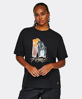 Womens Short Sleeve Collage Graphic T-Shirt