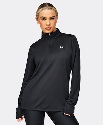 Womens Tech Twist Half Zip T-Shirt