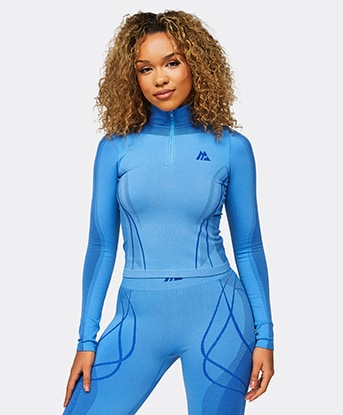 Womens Contour Seamless Quarter Zip Top