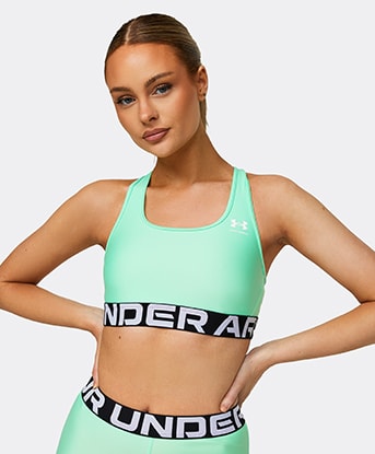 Womens Heatgear Armour Mid Branded Sports Bra