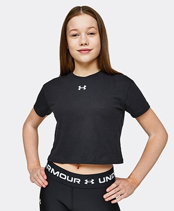 Girls Crop Sportstyle Short Sleeve T-Shirt
