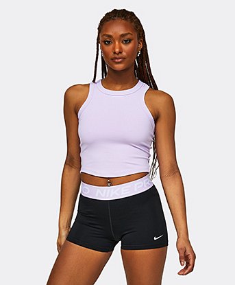 Womens One Fitted Dri-FIT Crop Tank Top