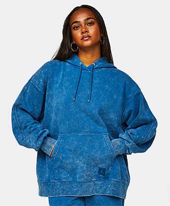 Womens Flight Washed Fleece Hoodie