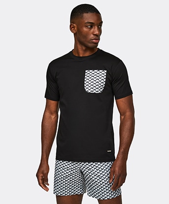 Illusion Print Pocket T-Shirt