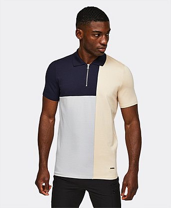 Cut and Sew Polo Shirt