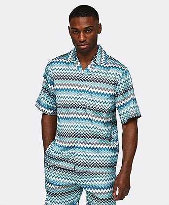 Zag Print Resort Shirt