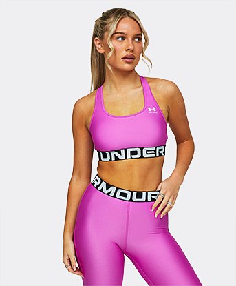 Womens Heatgear Armour Mid Branded Sports Bra