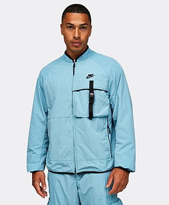 Nike Tech Woven Jacket Denim Turquoise Footasylum