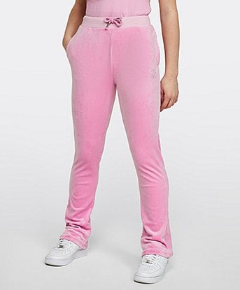 Girls Diamante Velour Bootcut Pant