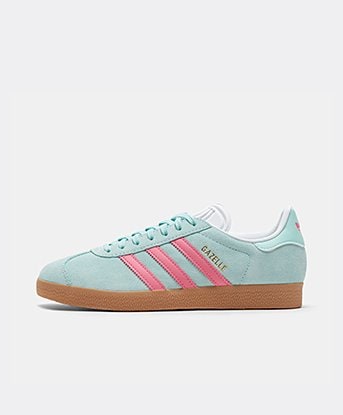 adidas Originals Womens Gazelle Trainer Semi Flash Aqua Lucid Pink Off White Footasylum