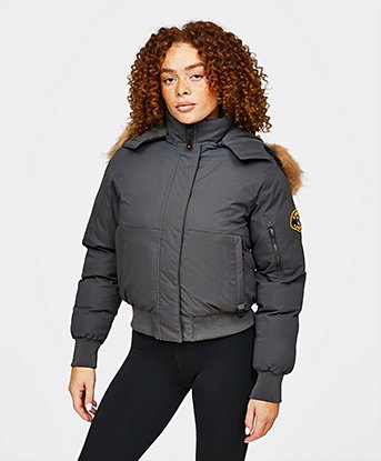 Womens Olivia Hooded Bomber Jacket