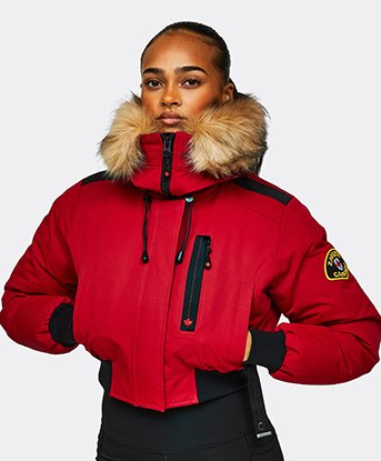 Womens Gabellia Crop Bomber Jacket
